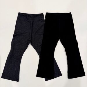 Cat & Jack Toddler Girls Flare Leggings - Black & Faux Denim - 2 Pack - 3T
